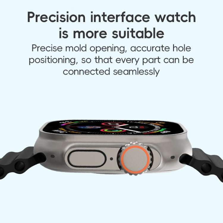 For Apple Watch 42mm ZGA Ocean Silicone Watch Band(Yellow)