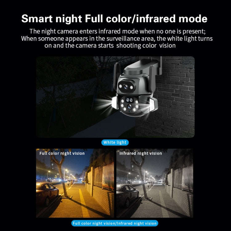 Q821 4MP Binocular Zoom Dual Light Source Outdoor IP67 Waterproof WiFi Camera(UK Plug)