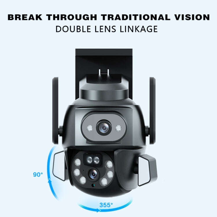Q821 4MP Binocular Zoom Dual Light Source Outdoor IP67 Waterproof WiFi Camera(UK Plug)