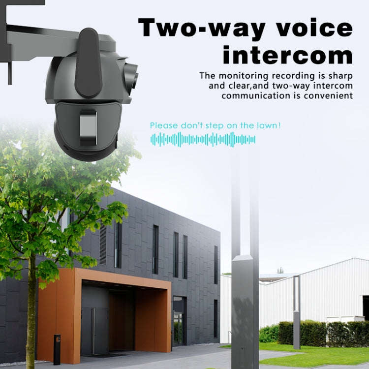 Q821 4MP Binocular Zoom Dual Light Source Outdoor IP67 Waterproof WiFi Camera(UK Plug)