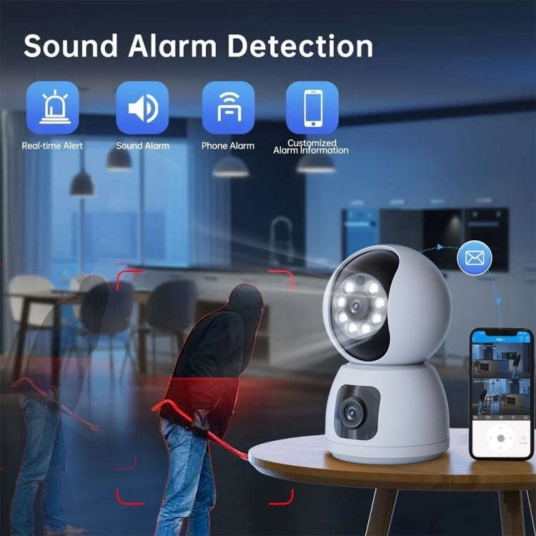 Y6203 4MP Zoom HD Indoor Waterproof Smart WiFi Camera, Specification:EU Plug(White)