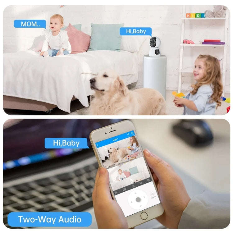 Y6203 4MP Zoom HD Indoor Waterproof Smart WiFi Camera, Specification:US Plug(White)