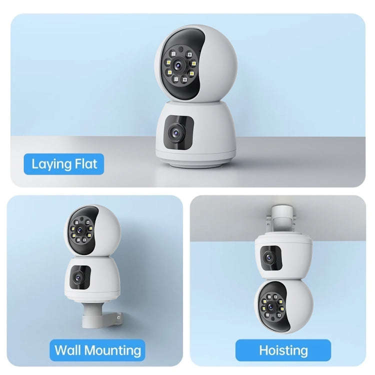 Y6203 4MP Zoom HD Indoor Waterproof Smart WiFi Camera, Specification:US Plug(White)