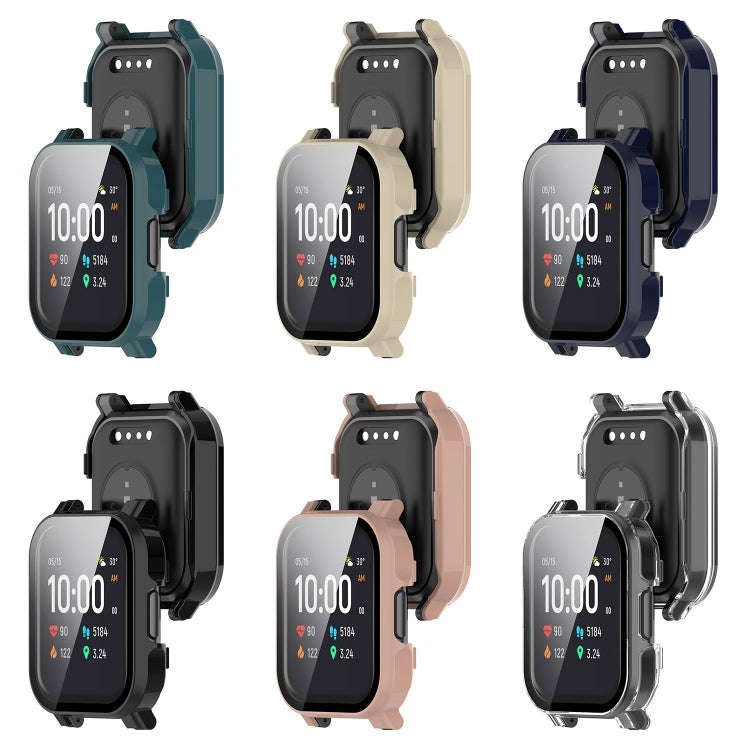 For Xiaomi Haylou Watch 2 LS02 PC + Tempered Film Integrated Watch Protective Case(Pink)