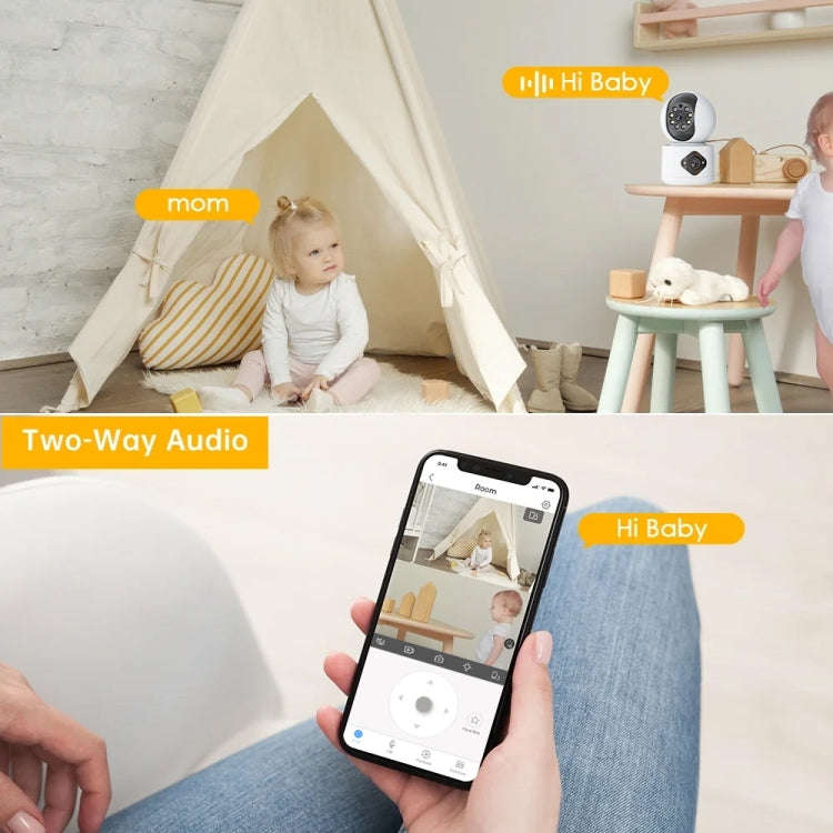 Y6204 4MP Zoom HD Indoor Waterproof Smart WiFi Camera, Specification:US Plug(White)