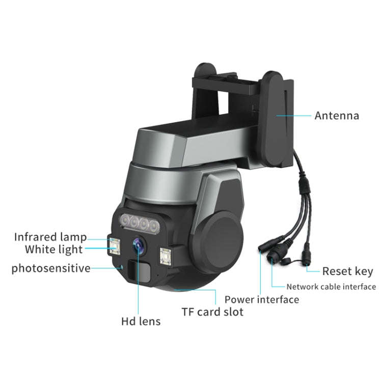 CF-Q812ES 5MP Two-way Voice Outdoor IP66 Waterproof WiFi Camera, Plug Type:UK Plug(Grey)