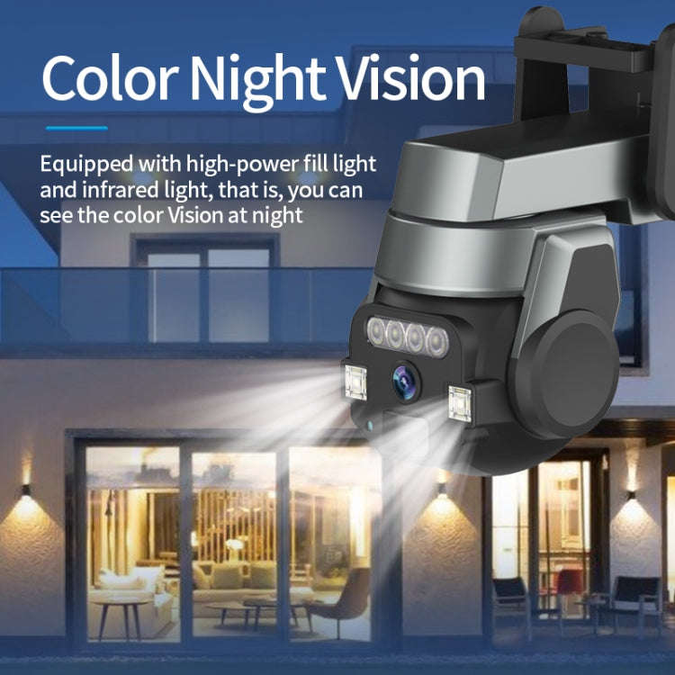 CF-Q812ES 5MP Two-way Voice Outdoor IP66 Waterproof WiFi Camera, Plug Type:UK Plug(Grey)