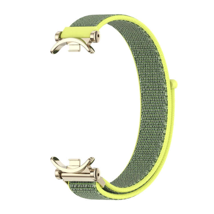 For Xiaomi Smart Band 10 / 9 / 8 Mijobs GT4 Breathable Nylon Loop Watch Band(Bright Yellow Light ...