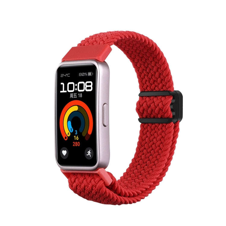 For Huawei Band 10 / 9 / 8 xDfind Magnetic Buckle Nylon Braid Watch Band(Red)