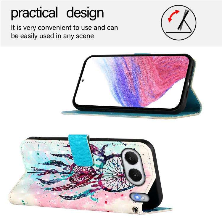 For OnePlus Nord 4 5G 3D Painting Horizontal Flip Leather Phone Case(Color Drop Wind Chimes)