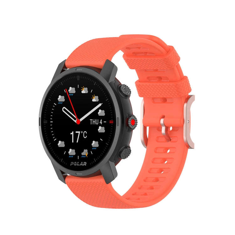 For Polar Grit X / Vantage M 22mm Dot Texture Watch Band(Orange)