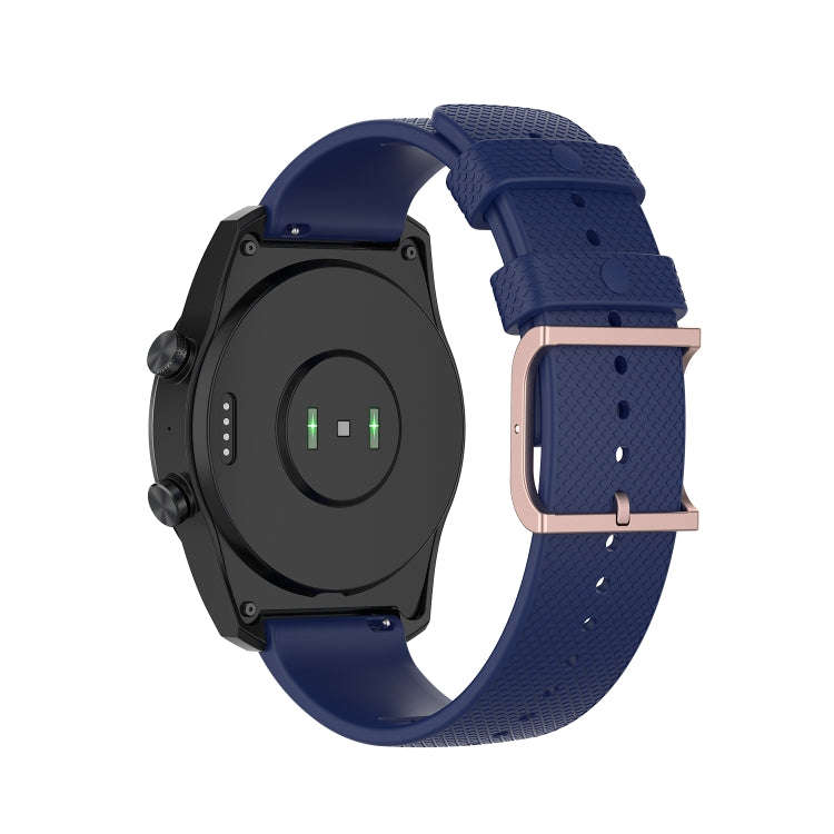 For Ticwatch Pro 2020 / Ticwatch GTX 22mm Dot Texture Watch Band(Midnight Blue)