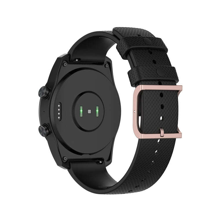 For Ticwatch Pro 2020 / Ticwatch GTX 22mm Dot Texture Watch Band(Black)