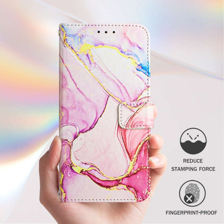 For OnePlus 9 Pro PT003 Marble Pattern Flip Leather Phone Case(Rose Gold)
