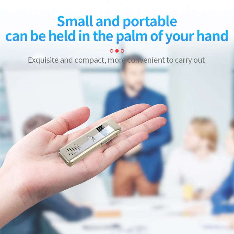 JNN Q7 Mini Portable Voice Recorder with OLED Screen, Memory:8GB(Gold)