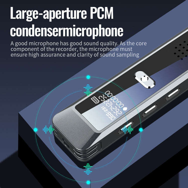 JNN Q7 Mini Portable Voice Recorder with OLED Screen, Memory:8GB(Metal Gray)