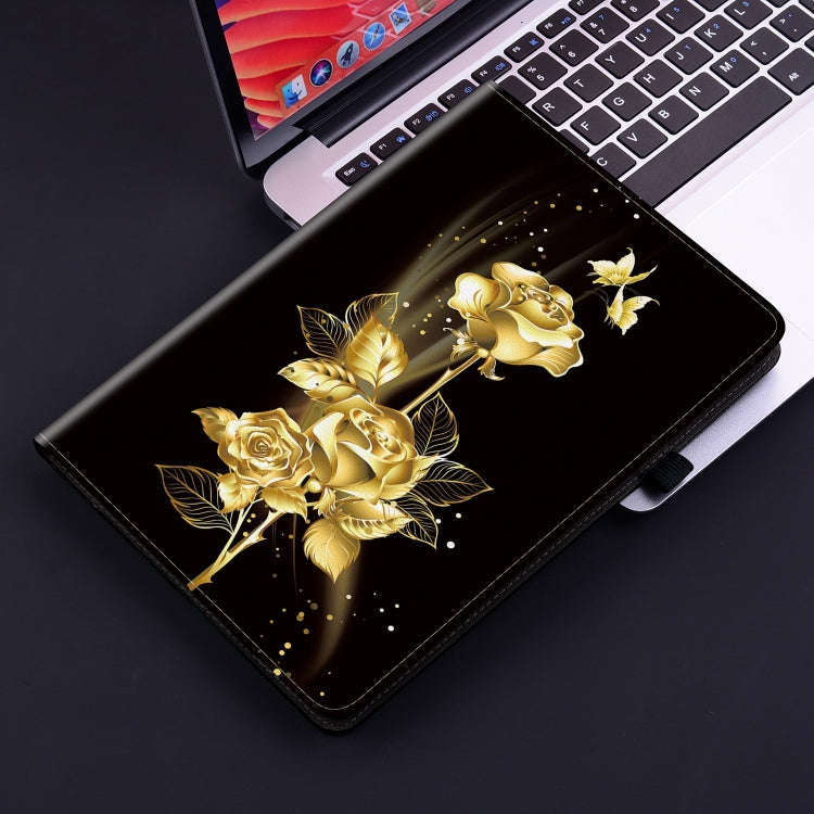 For Huawei MatePad T 10s / Enjoy Tablet 2 Crystal Texture Painted Leather Smart Tablet Case(Gold ...