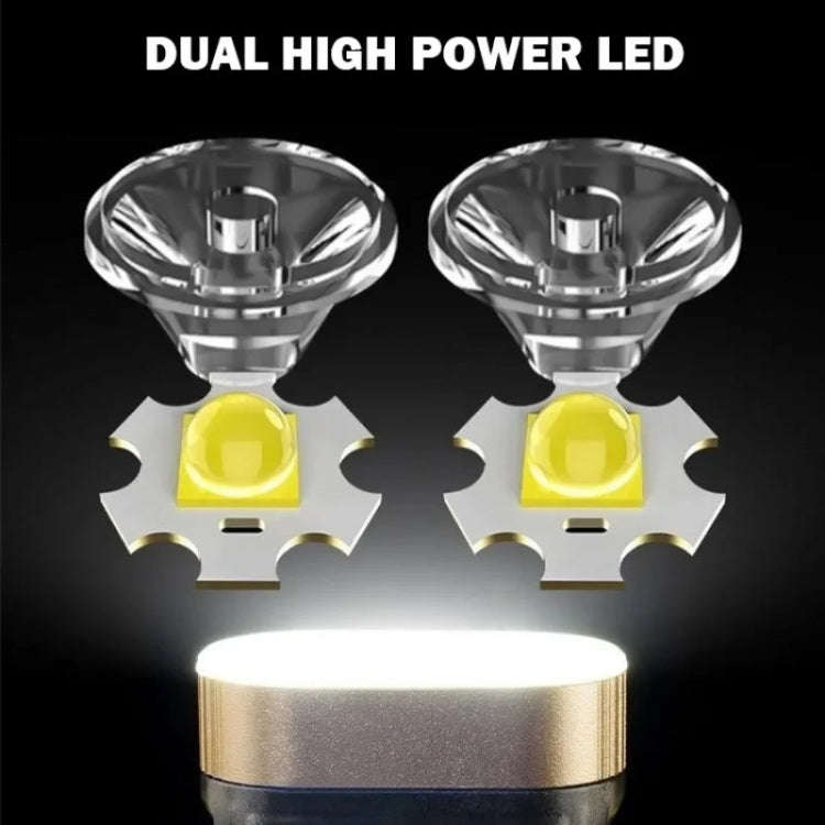 A11 Multi-function Mini Portable Light Dual LED Flashlight(Black)