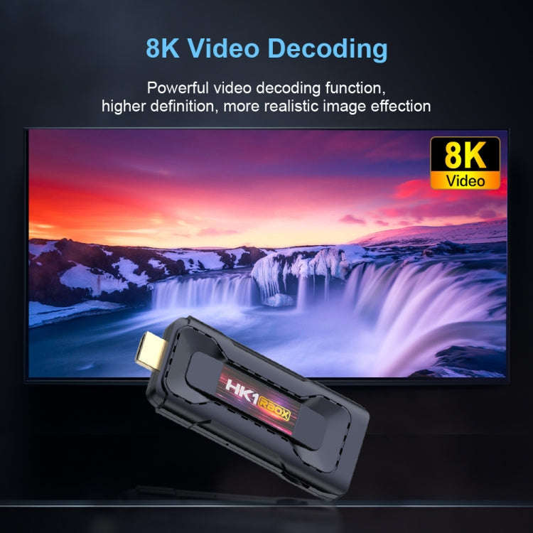 HK1 RBOX D8 RK3528 Android 13.0 Quad Core 8K HD Wifi6 Bluetooth TV Stick, RAM:4GB+32GB(US Plug)