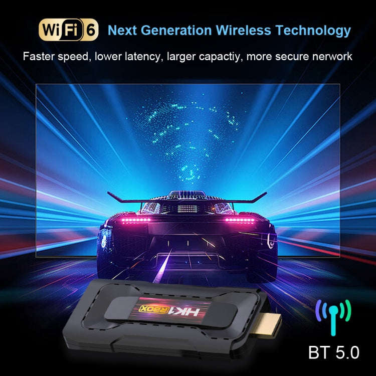 HK1 RBOX D8 RK3528 Android 13.0 Quad Core 8K HD Wifi6 Bluetooth TV Stick, RAM:4GB+32GB(US Plug)