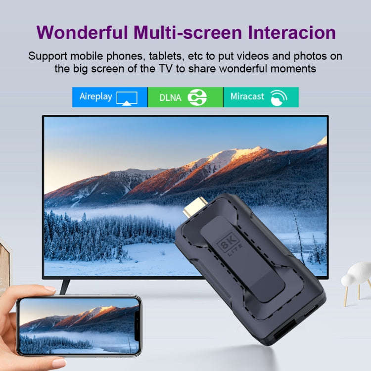 HK1 RBOX D8 RK3528 Android 13.0 Quad Core 8K HD Wifi6 Bluetooth TV Stick, RAM:4GB+32GB(US Plug)