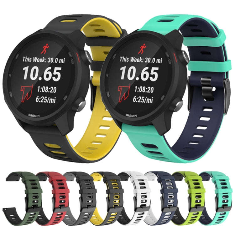 22mm For Huawei Watch GT2e 46mm Silicone Watch Band(Dark Blue+White)