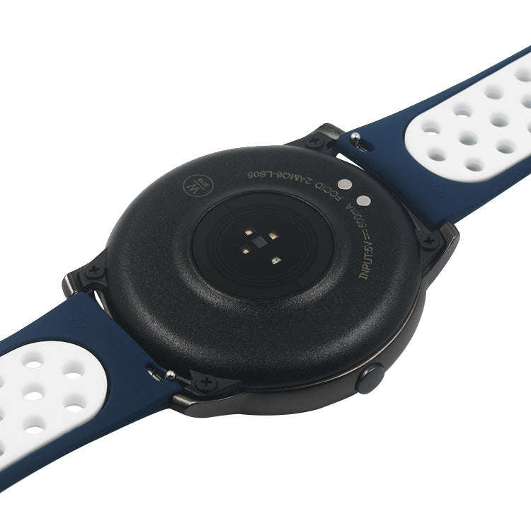 For Xiaomi Haylou Solar / LS05 Silicone Reverse Buckle Strap(Blue+White)