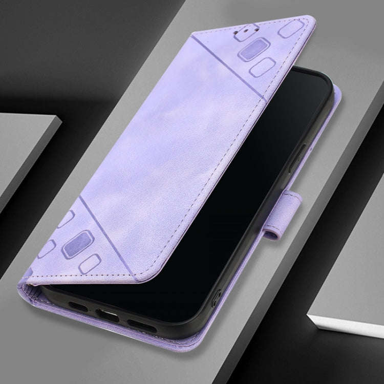 For Tecno Spark 10 Pro Magic Magenta Skin Feel Embossed Leather Phone Case(Light Purple)