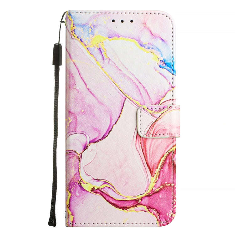 For Infinix Note 40 Pro 5G PT003 Marble Pattern Flip Leather Phone Case(Rose Gold)