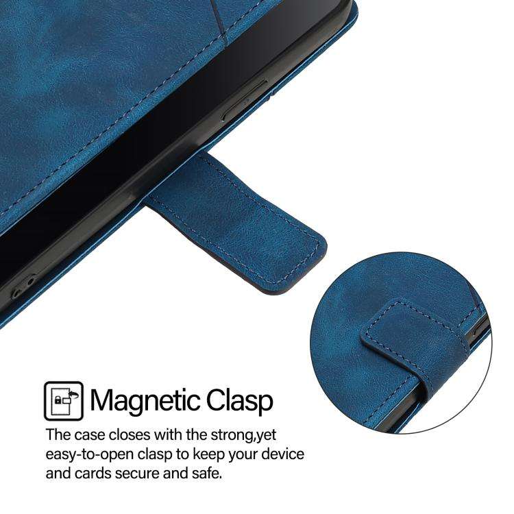 For Oukitel C59 / C59 Pro Skin Feel Embossed Leather Phone Case(Blue)