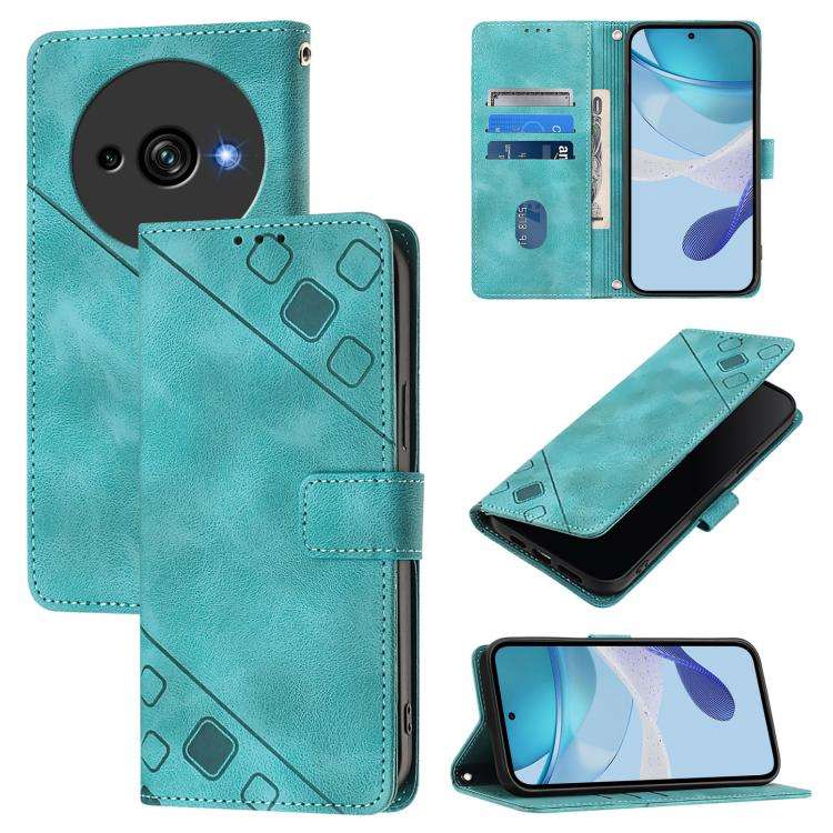 For Oukitel C59 / C59 Pro Skin Feel Embossed Leather Phone Case(Green)