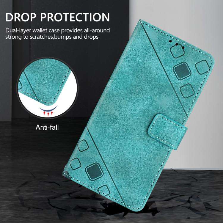 For Oukitel C59 / C59 Pro Skin Feel Embossed Leather Phone Case(Green)