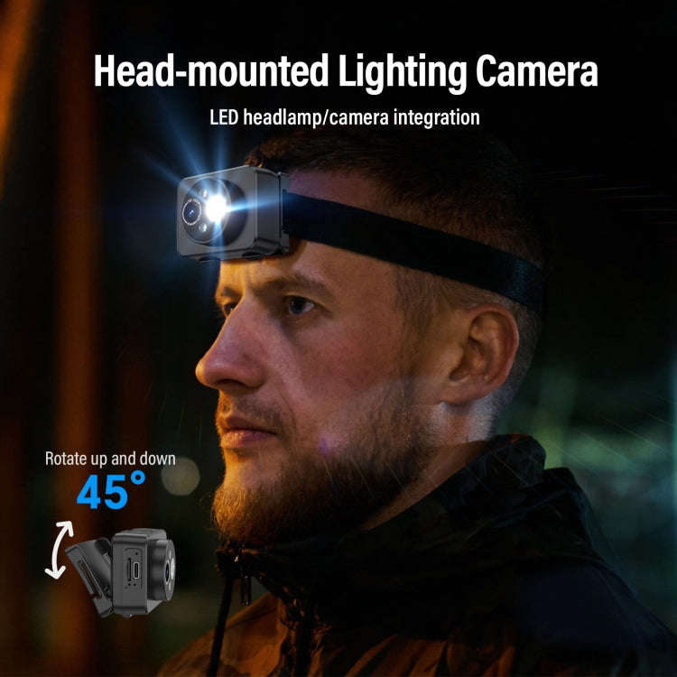 D8 1080P Head-mounted LED Motion Sensor Video Recording Lighting Camera