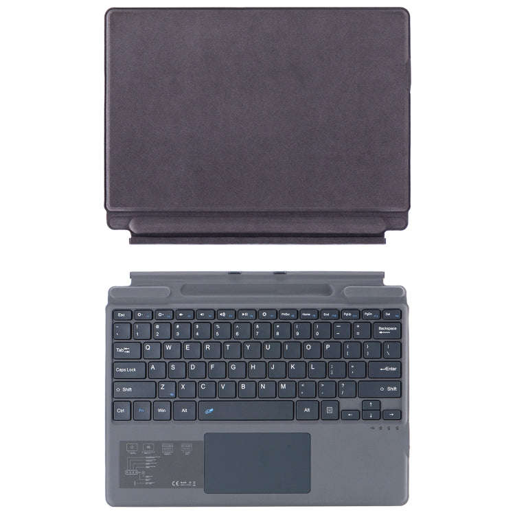 For Microsoft Surface Pro 11 / Pro 10 2089A Wireless Bluetooth Keyboard Leather Case with Touchpa...