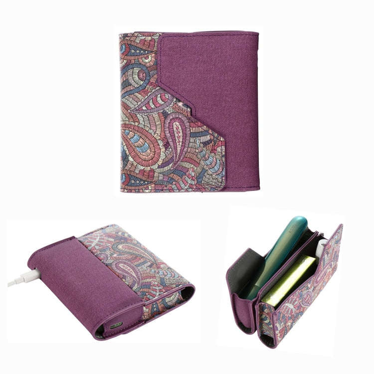 For IQOS ILUMA Electronic Cigarette Square Contrast Color Storage Bag(Purple)