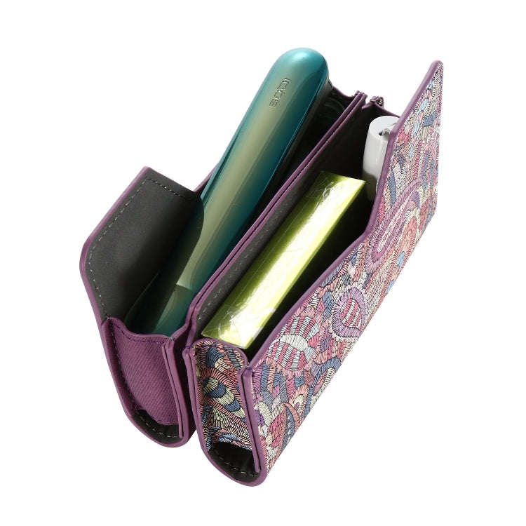 For IQOS ILUMA Electronic Cigarette Square Contrast Color Storage Bag(Purple)