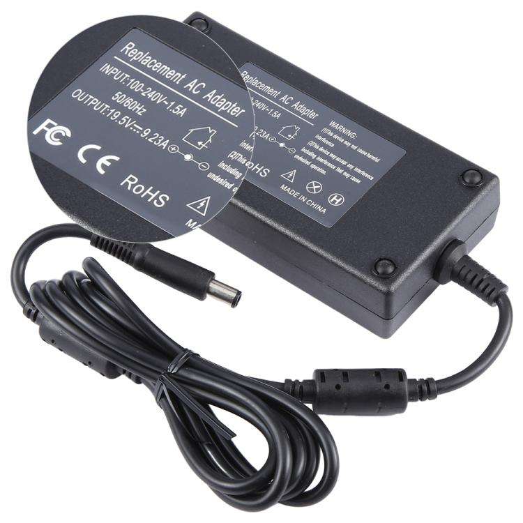 180W 19.5V 9.23A Laptop Notebook Power Adapter For Dell 7.0 x 5.0mm, Plug:UK Plug