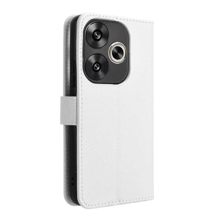 For Xiaomi Redmi Turbo 3 5G Diamond Texture Leather Phone Case(White)