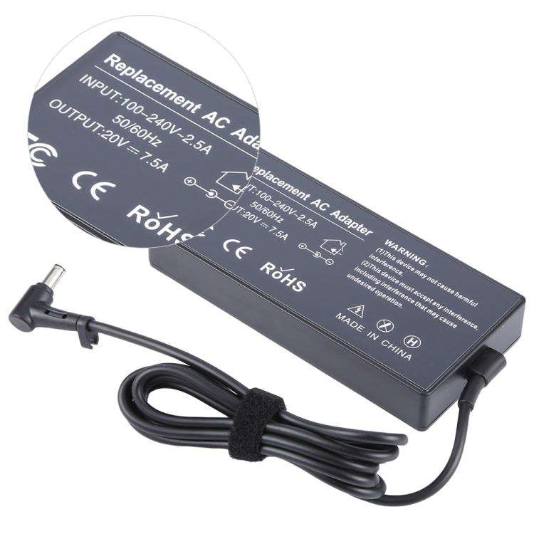 150W 20V 7.5A Laptop Notebook Power Adapter For Asus 6.0 x 3.7mm, Plug:US Plug