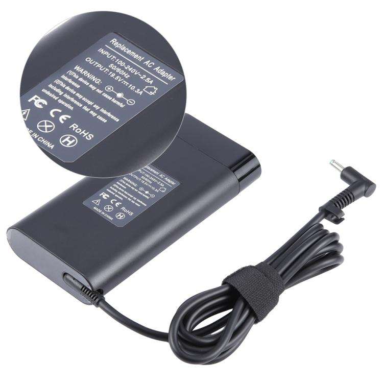 200W 19.5V 10.3A Oval Laptop Notebook Power Adapter For HP 4.5 x 3.0mm, Plug:US Plug