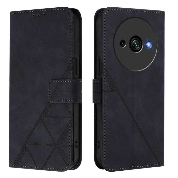 For Oukitel C59 / C59 Pro Crossbody 3D Embossed Flip Leather Phone Case(Black)