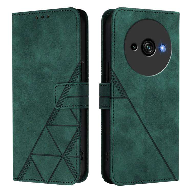 For Oukitel C59 / C59 Pro Crossbody 3D Embossed Flip Leather Phone Case(Green)