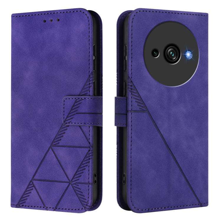 For Oukitel C59 / C59 Pro Crossbody 3D Embossed Flip Leather Phone Case(Purple)