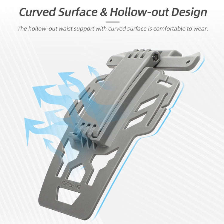 For DJI RC Pro Sunnylife Remote Control Waist Support Bracket Chest Strap(Grey)