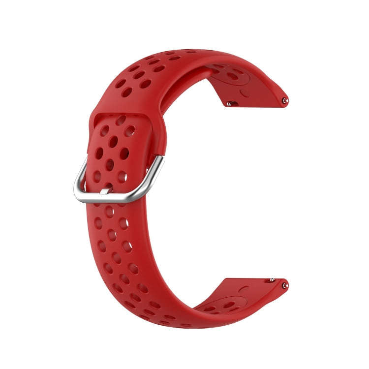 For Galaxy Watch 3 45mm Silicone Solid Color Watch Band, Size: Free Size 22mm(Red)