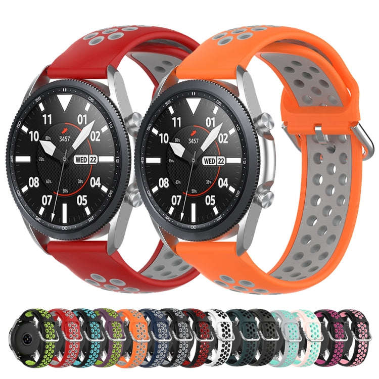 For Galaxy Watch 3 45mm Silicone Solid Color Watch Band, Size: Free Size 22mm(Teal)