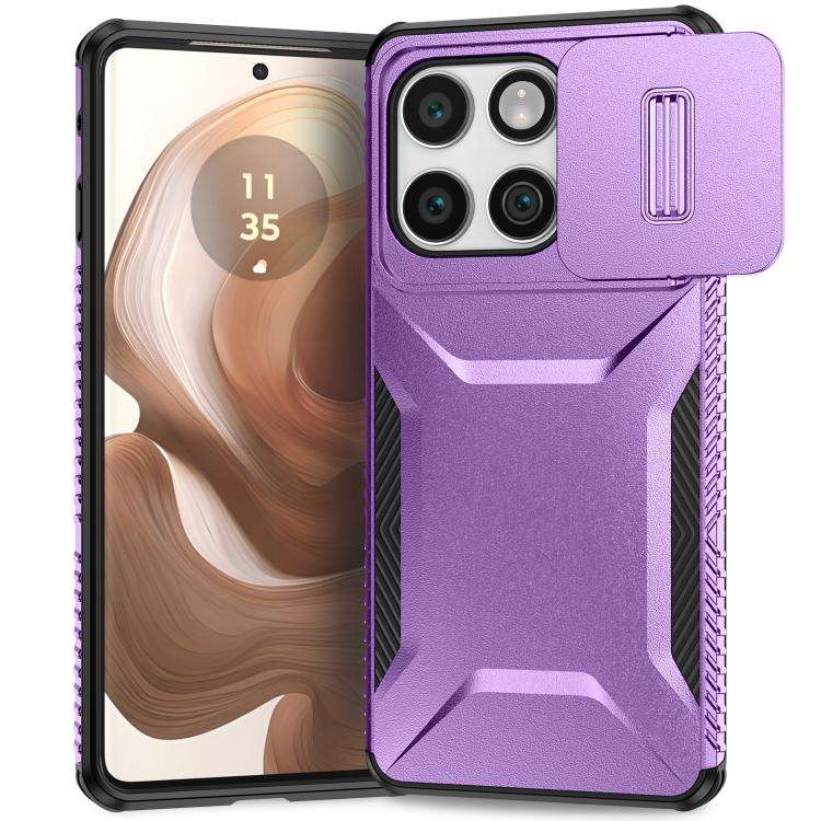 For Motorola Edge 5G 2025 Sliding Camshield Phone Case(Purple)