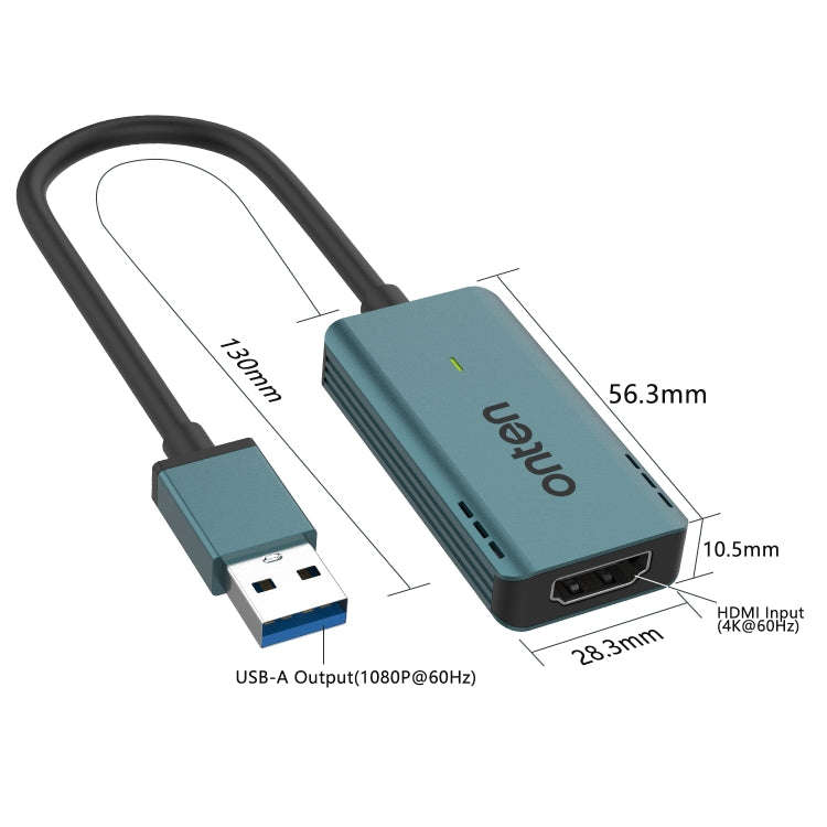 Onten US331 USB Video Capture Card, Length:13cm(Green)
