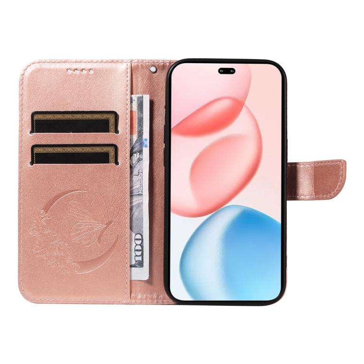 For Honor 400 Pro Global 160.8mm Swallowtail Butterfly Embossed Leather Phone Case(Rose Gold)