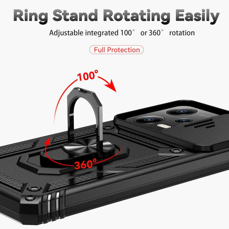 For Xiaomi Redmi Note 12 Pro 5G Global Sliding Camshield Holder Phone Case(Black)